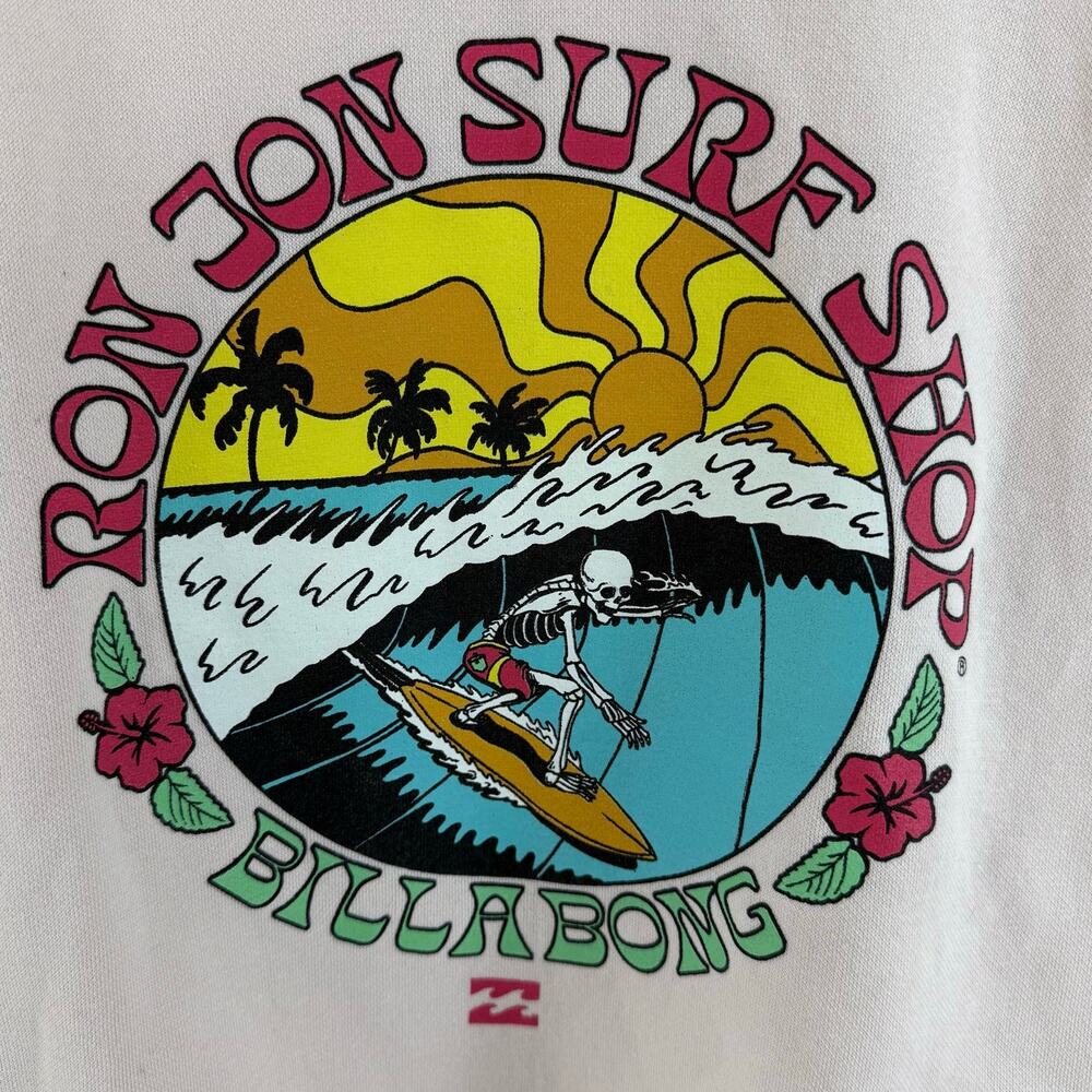 Ron Jon x Billabong Pink Hoodie Women’s Medium